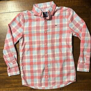 Vineyard Vines Boys Pink Blue Plaid Shirt | Spring Easter Photos Concert